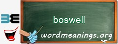 WordMeaning blackboard for boswell